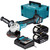 Makita DGA463Z LXT 18V Brushless 115mm Angle Grinder with 2x 3.0Ah Batteries, Charger and Makpac Carry Case