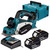 Makita DKP180Z LXT 18V Cordless 82mm Planer with 2x 6.0Ah Batteries, Charger and Makpac Carry Case