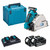 Makita DSP600ZJ Twin 18V LXT 165mm Cordless Plunge Saw with 2x 6.0Ah Batteries, Charger and Makpac Carry Case