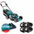 Makita DLM530Z 534mm Twin 18V LXT Brushless Lawn Mower with 4x 5.0Ah Batteries & Twin Fast Charger