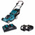 Makita DLM539CT2 530mm Twin 18V LXT Self-Propelled Lawn Mower with 2x 5.0Ah Batteries & Twin Fast Charger