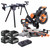 Evolution R255SMS-DB-Li 36V EXT Double Bevel Mitre Saw with Stand and 4x 5.0Ah Batteries