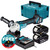 Makita DGA463Z LXT 18V Brushless 115mm Angle Grinder with 2x 3.0Ah Batteries, Charger and Makpac Carry Case