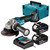 Makita DGA504Z 18V LXT Brushless 125mm Angle Grinder with 2x 6.0Ah Batteries, Charger and Makpac Carry Case