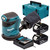 Makita DBO180Z 18V LXT 125mm Random Orbit Sander with 2x 3.0Ah Batteries, Charger and Makpac Carry Case