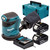 Makita DBO180Z 18V LXT 125mm Random Orbit Sander with 2x 4.0Ah Batteries, Charger and Makpac Carry Case