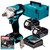 Makita DTW300Z LXT 18V Brushless 1/2" Impact Wrench with 2x 4.0Ah Batteries, Charger and Makpac Carry Case