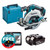 Makita DHS680Z LXT 18V Brushless 165mm Circular Saw with 2x 5.0Ah Batteries, Charger and Makpac Carry Case