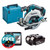 Makita DHS680Z LXT 18V Brushless 165mm Circular Saw with 2x 5.0Ah Batteries, Charger and Makpac Carry Case
