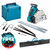 Makita DSP600ZJ Twin 18V LXT 165mm Cordless Plunge Saw with 2x 6.0Ah Batteries, Charger, Makpac Case and 1m Guide Rail with Accessories