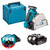 Makita DSP600ZJ Twin 18V LXT 165mm Cordless Plunge Saw with 2x 5.0Ah Batteries, Charger and Makpac Carry Case