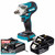 Makita DTW301Z 18V LXT Brushless 1/2" Impact Wrench with 2x 3.0Ah Batteries, Charger and Makpac 3 Case