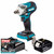 Makita DTW301Z 18V LXT Brushless 1/2" Impact Wrench with 1x 5.0Ah Battery, Charger and Makpac 3 Case