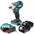 Makita DTW301Z 18V LXT Brushless 1/2" Impact Wrench with 2x 5.0Ah Batteries, Charger and Makpac 3 Case