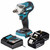 Makita DTW301Z 18V LXT Brushless 1/2" Impact Wrench with 2x 5.0Ah Batteries, Charger and Makpac 3 Case