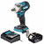 Makita DTW301Z 18V LXT Brushless 1/2" Impact Wrench with 1x 6.0Ah Battery, Charger and Makpac 3 Case