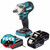 Makita DTW301Z 18V LXT Brushless 1/2" Impact Wrench with 2x 6.0Ah Batteries, Charger and Makpac 3 Case