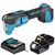 Makita DTM53Z LXT 18V Cordless Brushless Slim Grip Multi Tool with 2x 4.0Ah Batteries, Charger and Makpac 3 Case
