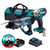 Makita 18V Rotary Hammer & Impact Driver Kit with 2x 5.0Ah Batteries, Charger and Tool Bag