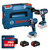 Bosch GSB18V-110C GDR18V-215 Cordless Twin Kit with 2x 5.0Ah Batteries, Charger and Case 0615A500A2