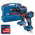 Bosch GSB18V55 Combi Drill and GDX18V200 2-In-1 Combi Impact Gun in L-Case (Body Only)