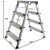 Excel 6456 Aluminium Stool Ladder 4 Tread Heavy Duty Folding Hop Up