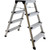 Excel 6456 Aluminium Stool Ladder 4 Tread Heavy Duty Folding Hop Up