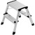 Excel 1605 Aluminium Stool Ladder 2 Tread Heavy Duty Folding Hop Up