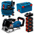Bosch GNF18V-40 18V Wall Chaser and GAS18V-12MC M-Class Dust Extractor with 4x 8.0Ah Batteries, Charger and Case