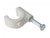 5-6mm Round White Cable clips 100 box