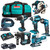Makita MAK6KIT4X4 18V LXT Cordless 6pc Kit with 4x 4.0Ah Batteries