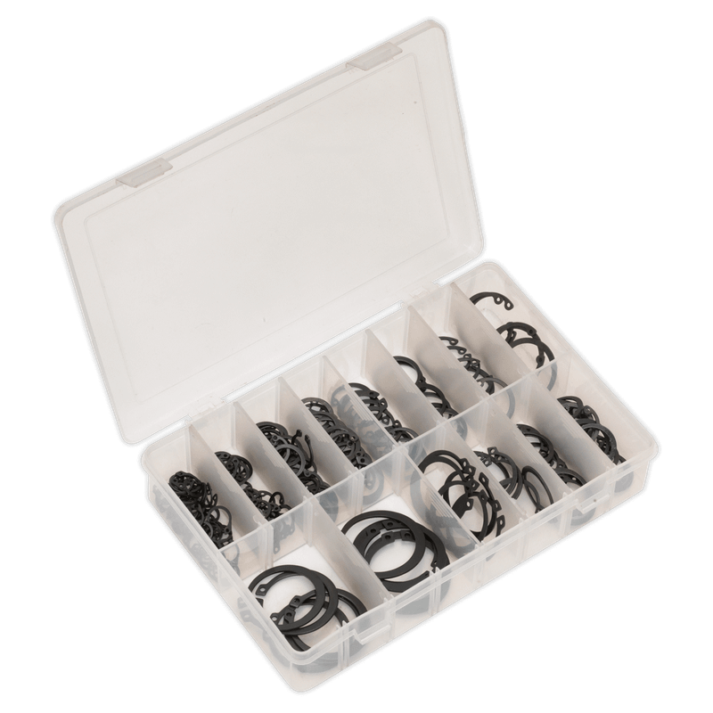 Sealey AB017CC Circlip Assortment 200pc Internal & External Metric