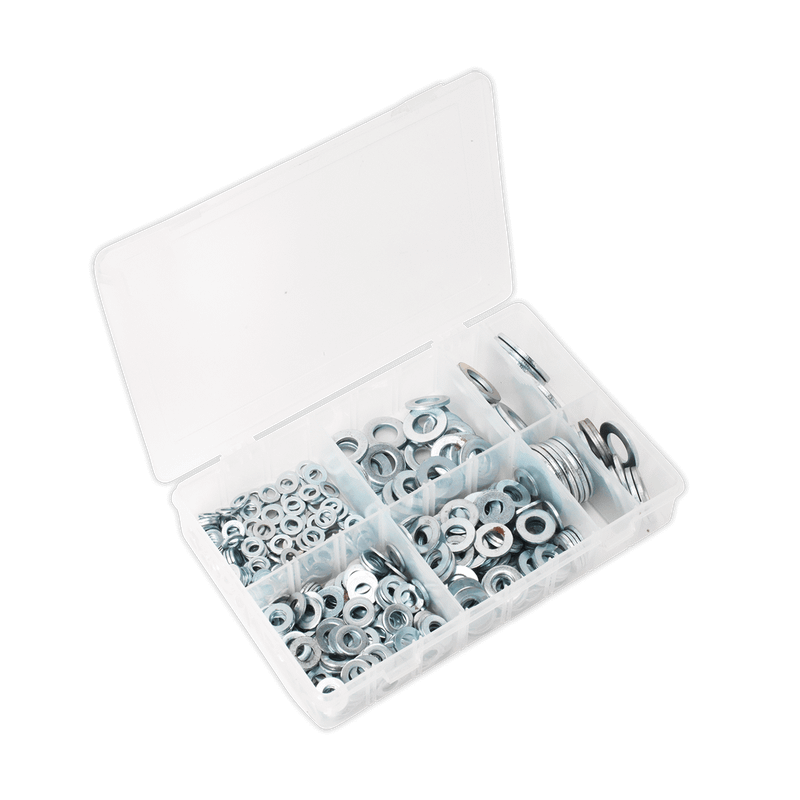 Sealey AB056WC Flat Washer Assortment 495pc M6-M24 Form C Metric BS 4320