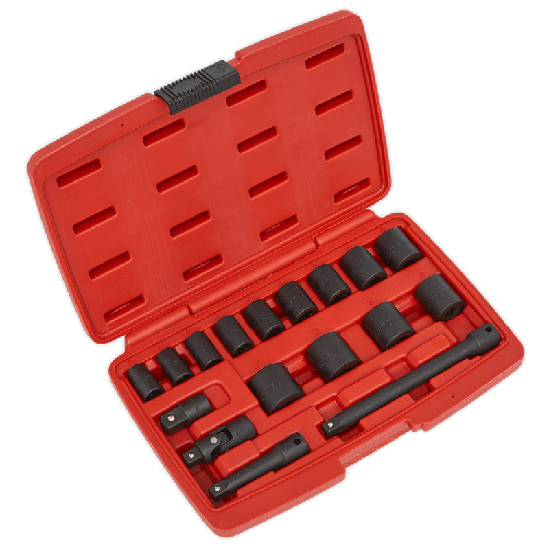 Sealey AK68217 Impact Socket Set 17pc 3/8"Sq Drive Metric
