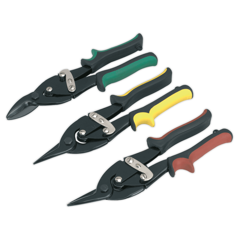 Sealey AK6907 Aviation Tin Snips Set 3pc