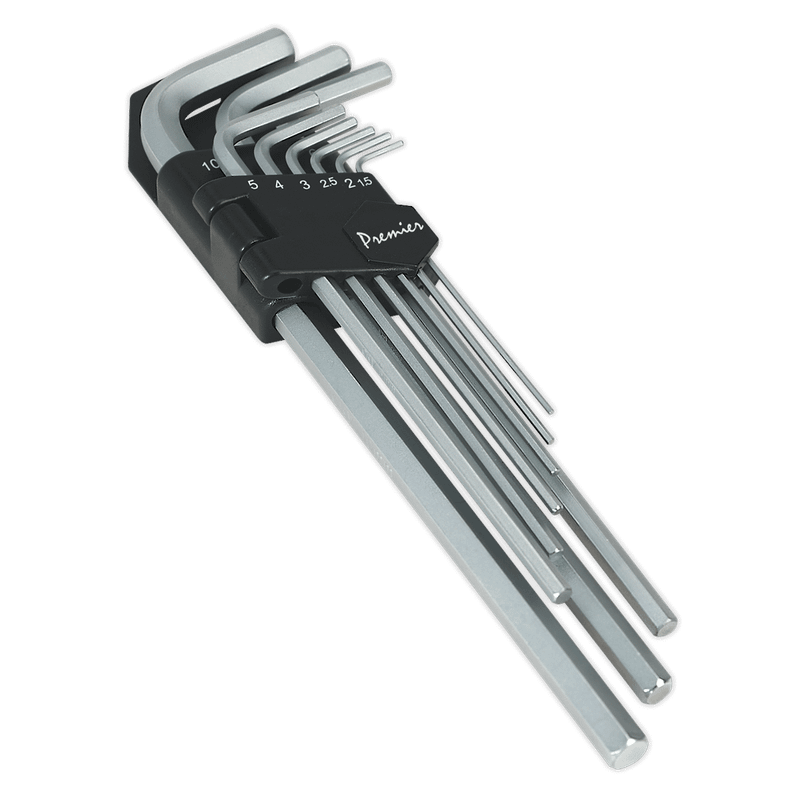 Sealey AK7137 Hex Key Set 9pc Extra-Long Metric