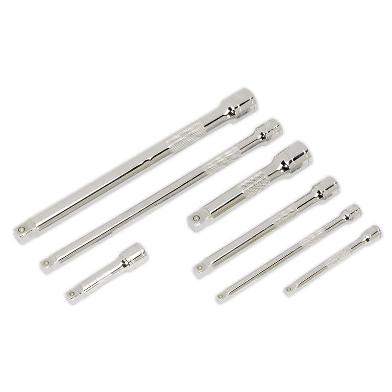 Sealey AK770 Wobble/Rigid Extension Bar Set 7pc 1/4", 3/8" & 1/2"Sq Drive