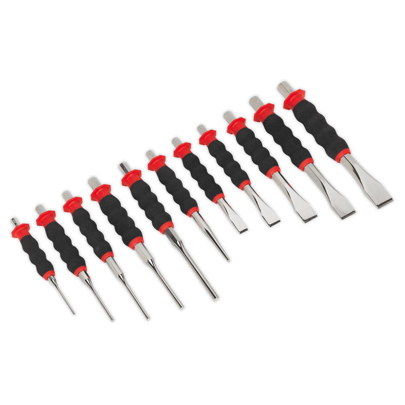 Sealey AK9135 Sheathed Punch & Chisel Set 11pc