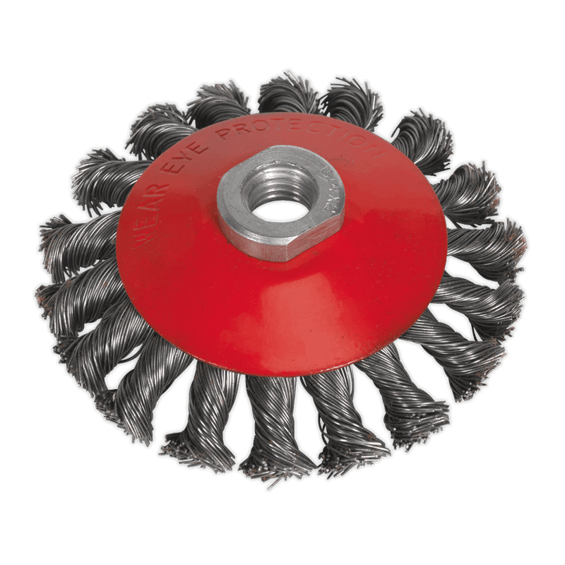 Sealey CWB100 Conical Wire Brush 100mm M10 x 1.5mm