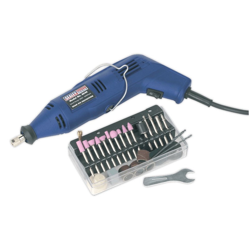 Sealey E540 Multipurpose Rotary Tool 135W 230V & Engraver Kit 40pc