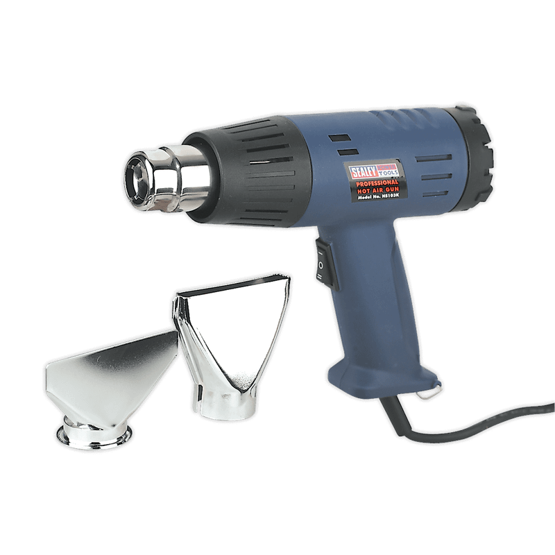 Sealey HS103K 2-Step 350°C/600°C Hot Air Gun Kit 2000W 230V