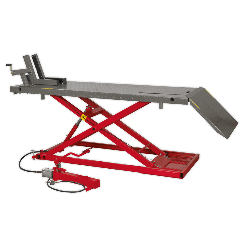 Sealey MC680A Motorcycle Lift 680kg Capacity Heavy-Duty Air/Hydraulic