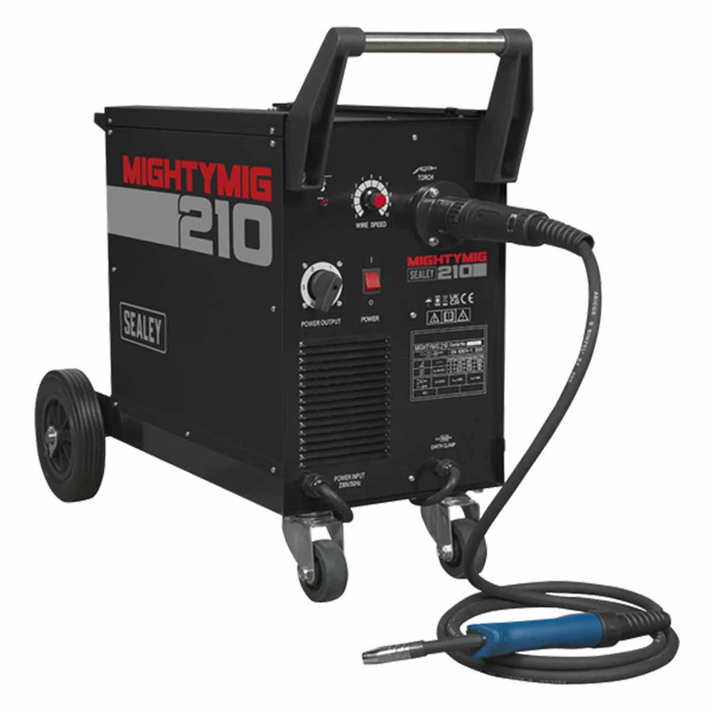 Sealey MIGHTYMIG210 Professional Gas/No-Gas MIG Welder 210Amp with Euro Torch