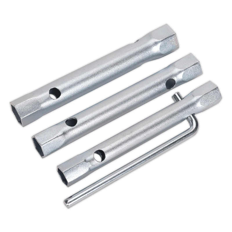 Sealey MS165 Spark Plug Box Spanner Set 3pc Long Reach Double End