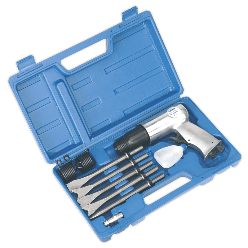 Sealey SA11 Air Hammer with Chisels Long Stroke
