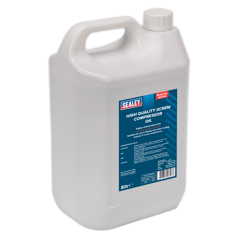 Sealey SCPO5 Screw Compressor Oil 5ltr