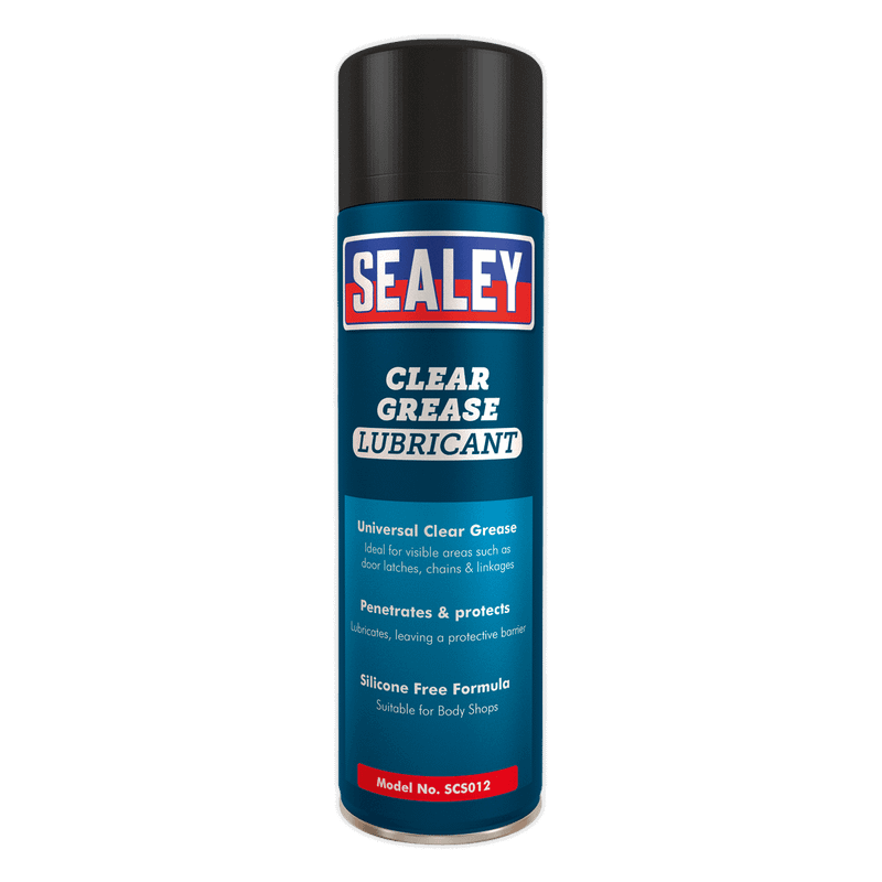 Sealey SCS012 Clear Grease Lubricant 500ml Pack of 6