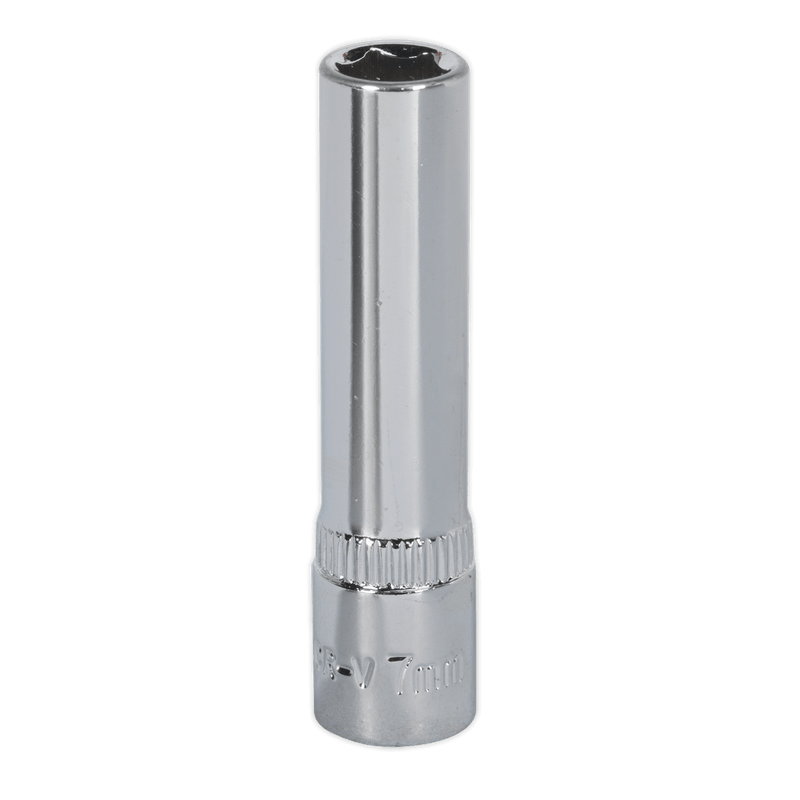 Sealey SP1407D WallDrive Socket 7mm Deep 1/4"Sq Drive Fully Polished