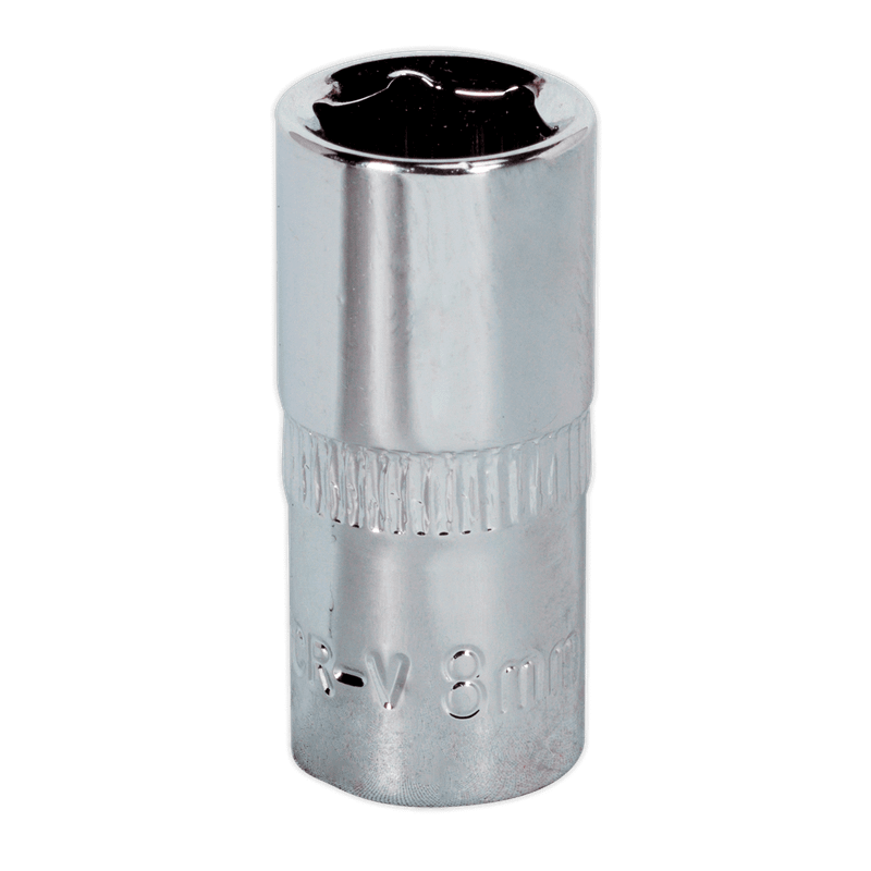 Sealey SP1408 WallDrive Socket 8mm 1/4"Sq Drive Fully Polished