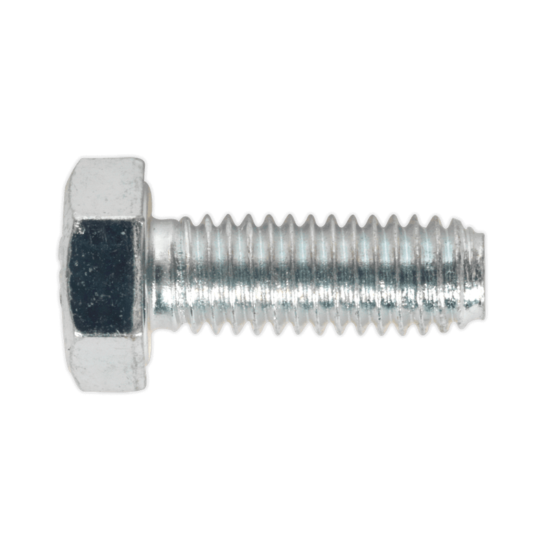 Sealey SS616 HT Setscrew M6 x 16mm 8.8 Zinc DIN 933 Pack of 50